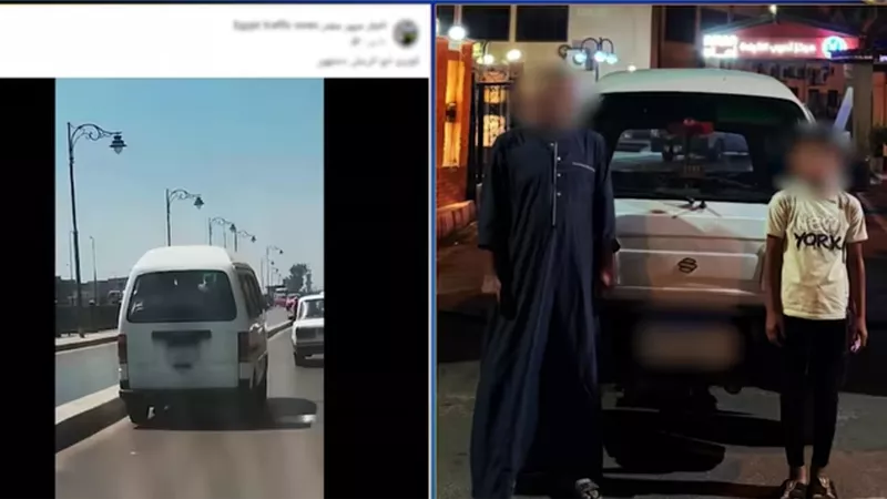 طفل يقود سيارة 