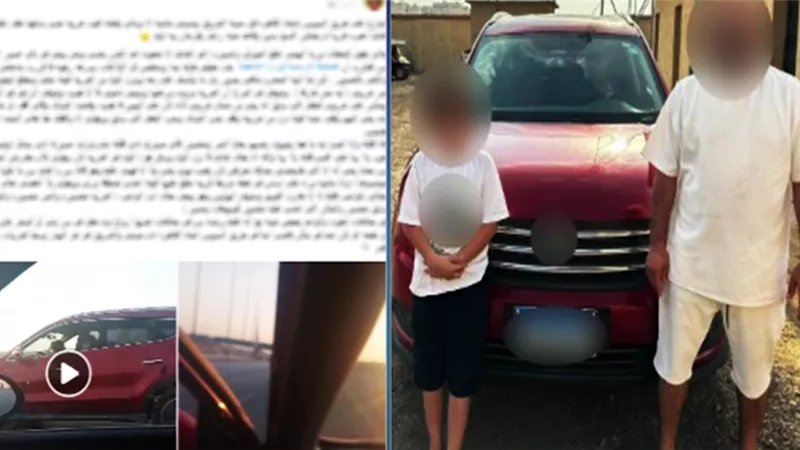 الأمن يضبط والد طفل قاد سيارة ملاكي بطريق السويس وعرض حياة المواطنين للخطر
