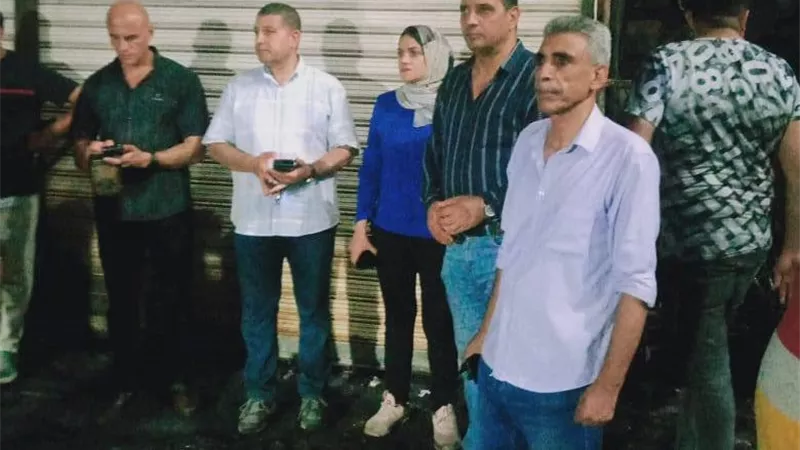 محافظ القليوبية يتابع حريق بمحل ماكولات بميدان المؤسسه بشبرا الخيمة