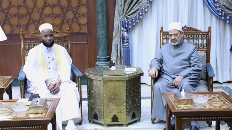 شيخ الأزهر يبحث مع مفتي بوروندي تعزيز التعاون العلمي والدعوي