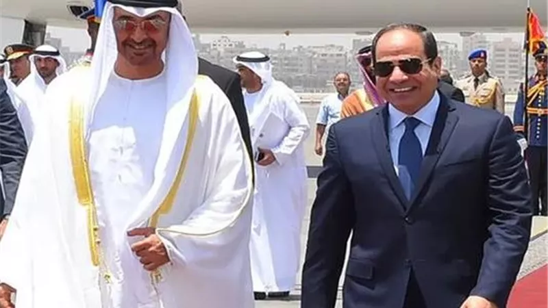 الرئيس السيسي يستقبل رئيس الإمارات في مطار العلمين