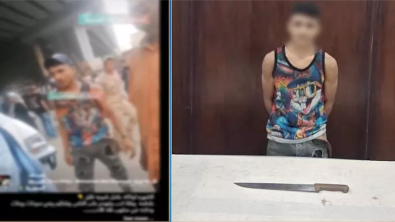 الأمن يضبط عاطلا ظهر في فيديو يمارس أعمال بلطجة بالمرج