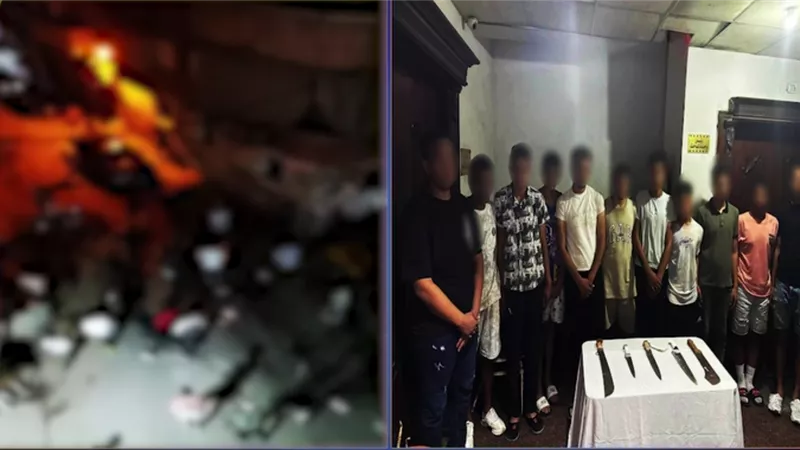 11 عاطلًا بأسلحة بيضاء.. القبض على طرفي 