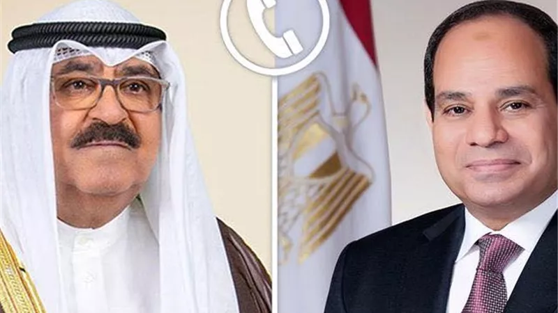 الرئيس السيسي وأمير الكويت يدينان الاعتداء الإسرائيلي السافر على قطر