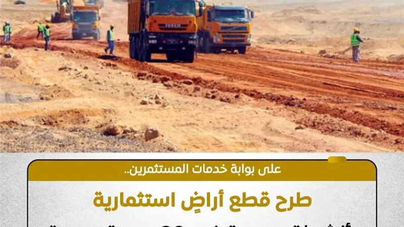 الإسكان : طرح قطع أراضي استثمارية بأنشطة متنوعة في 20 مدينة جديدة