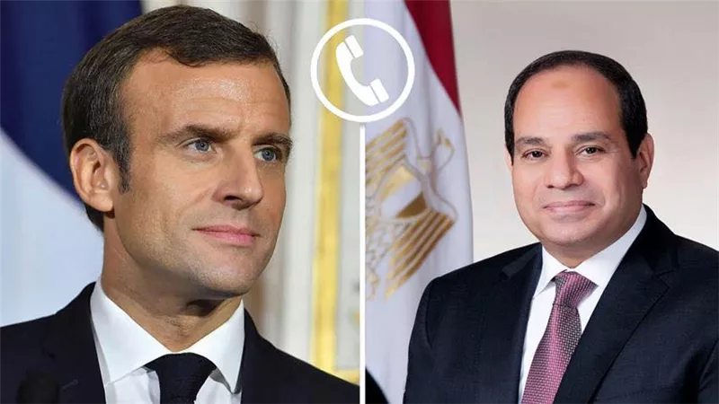 السيسي وماكرون يؤكدان دعم حل الدولتين وضرورة وقف الحرب في غزة