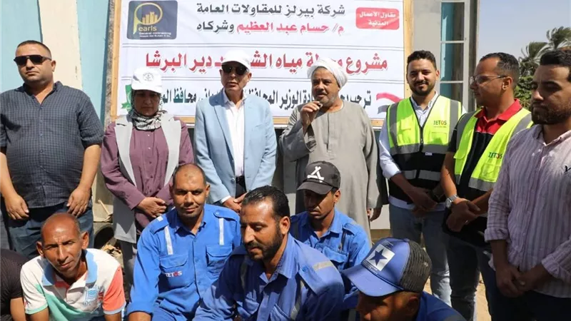 محافظ المنيا يتفقد محطة مياه دير البرشا ويؤكد قرب التشغيل