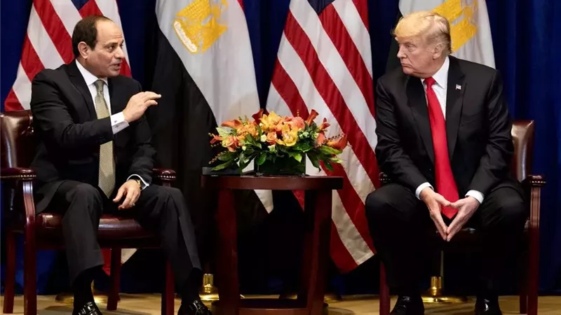 الرئيس السيسي يلتقي ترامب على هامش 