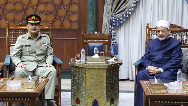 شيخ الأزهر يستقبل رئيس هيئة الأركان البريَّة الباكستانيَّة لبحث تعزيز التعاون المشترك