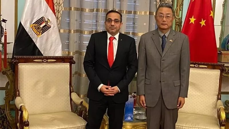 القنصل العام لفلسطين محمد شقورة يزور قنصل عام الصين بالإسكندرية