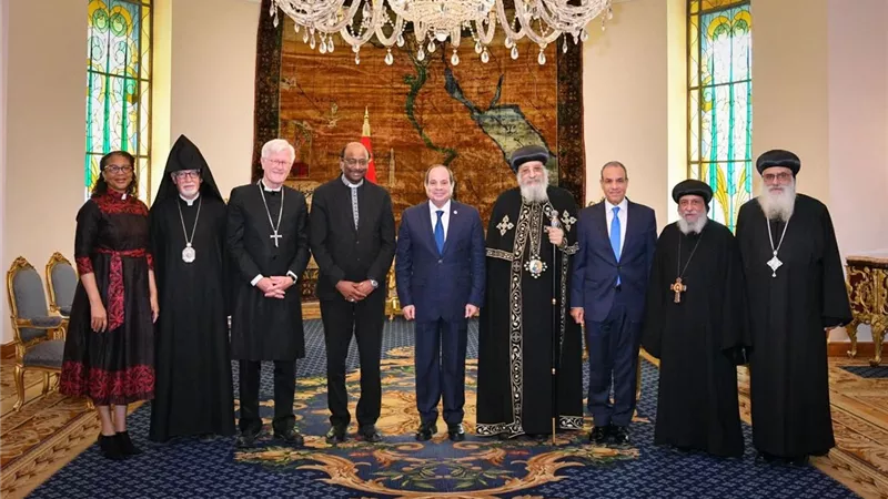 السيسي لوفد مجلس الكنائس العالمي: مصر ستظل أرض السلام والتسامح
