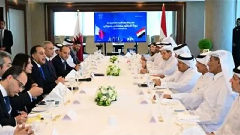 رئيس الوزراء يدعو رجال الأعمال القطريين لزيادة استثماراتهم في مصر
