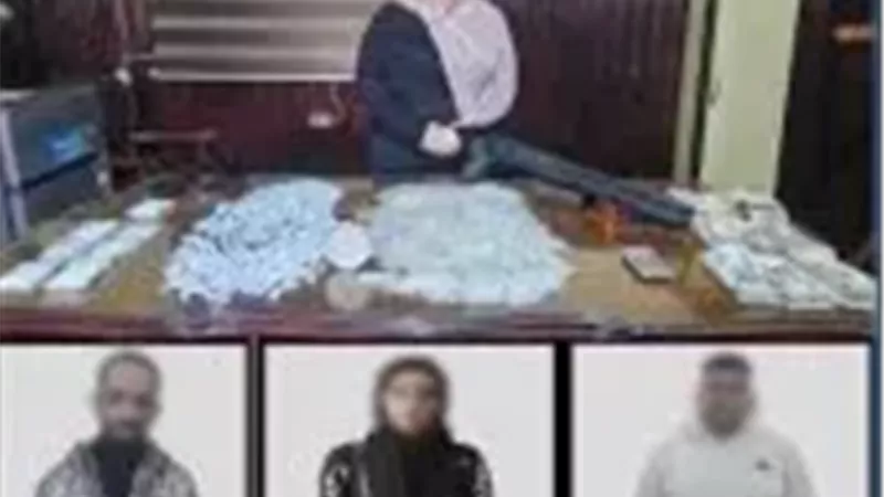 ضبط سيدة وعاطل وراء شبكة لترويج الهيروين والآيس بالغربية 
