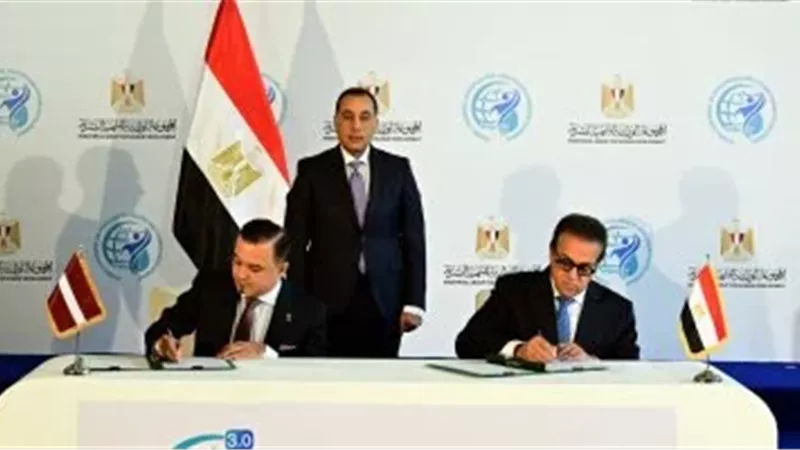 رئيس الوزراء يشهد توقيع مذكرة تفاهم في الرعاية الصحية بين مصر ولاتفيا