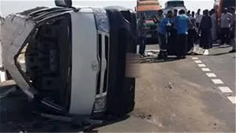 حادث مأساوي.. إصابة 15 شخصًا في حادث انقـ ـلاب ميكروباص بالمنيا 