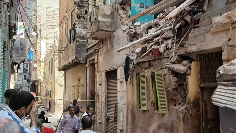 انهيار جزئي لعقار آخر باللبان في الإسكندرية دون إصابات