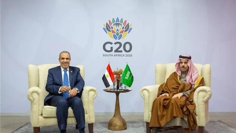 قمة مجموعة العشرين بجوهانسبرج.. لقاء مثمر بين وزير الخارجية المصري ونظيره السعودي