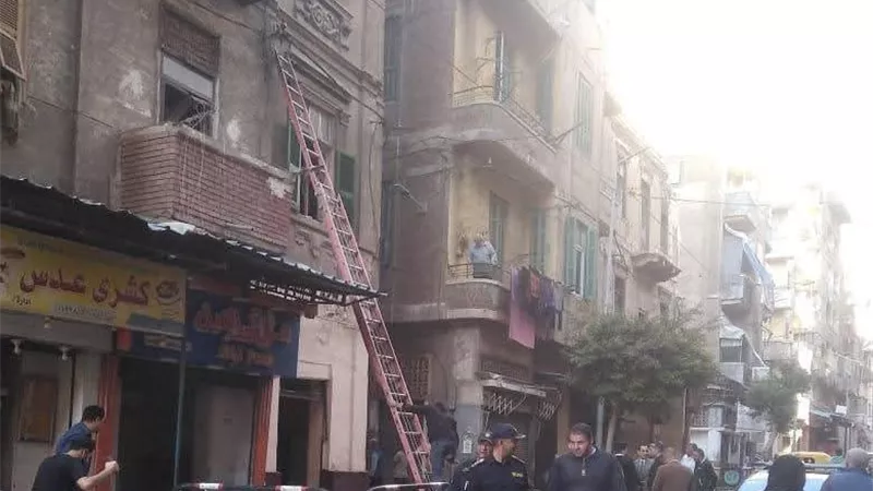 انهيار عقار بكرموز بالإسكندرية صادر له قرار ترميم