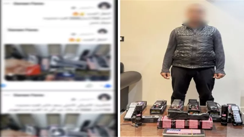ضبط المتهم بالترويج لبيع صواعق كهربائية وبخاخات غاز مسيل للدموع بشبرا الخيمة