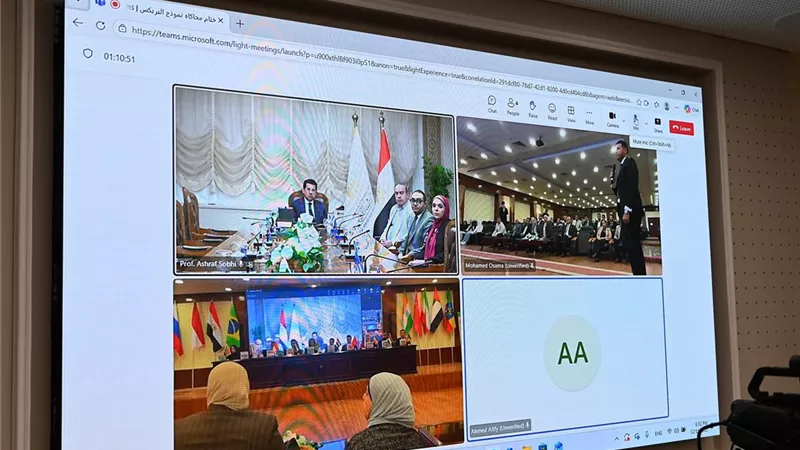 وزير الرياضة يشهد الجلسة الختامية للنسخة الخامسة من نموذج محاكاة دول البريكس