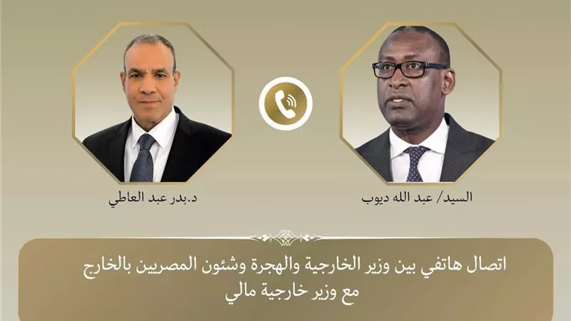 لدعم الأمن والاستقرار في المنطقة.. اتصال هاتفي بين وزير الخارجية ونظيره المالي