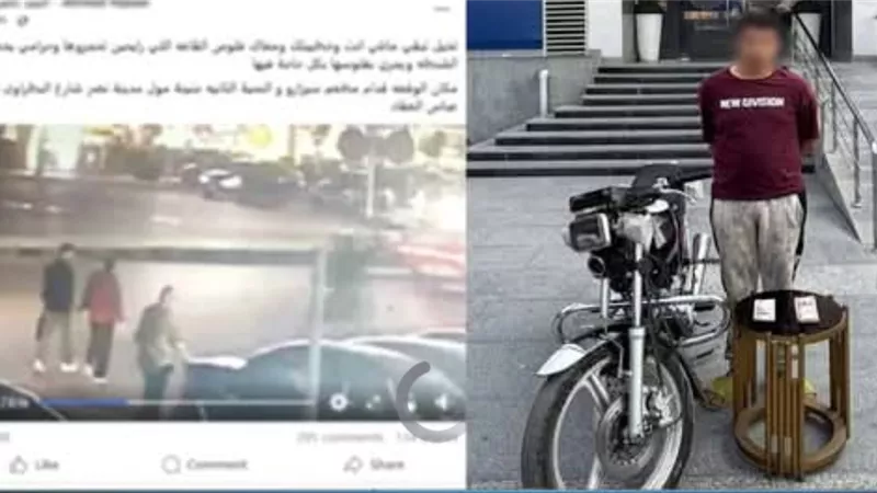 فيديو كشف الجريمة.. القبض على لص سرق حقيبة مواطن بأسلوب الخطف بمدينة نصر