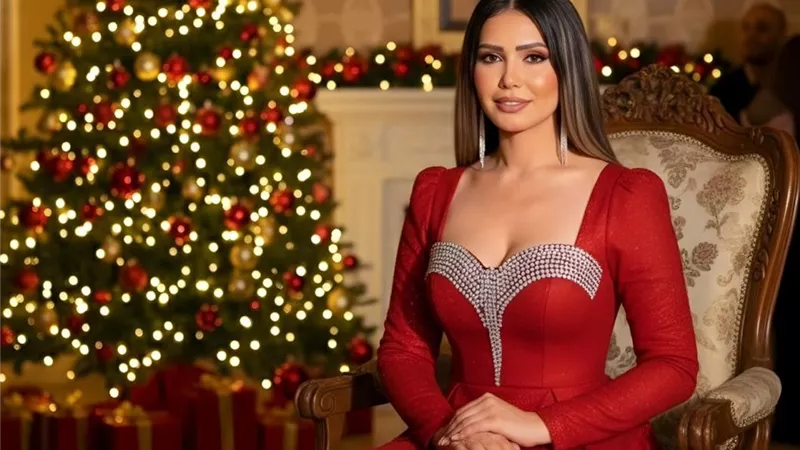 إيناس عز الدين تحتفل بالكريسماس بصور لافتة وتتصدر تفاعل السوشيال ميديا