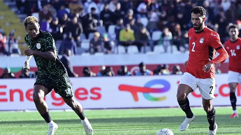 شوط أول مثير بين منتخب مصر ونيجيريا 