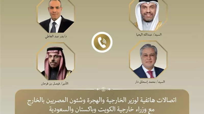 اتصالات دبلوماسية.. وزير الخارجية يناقش التطورات الإقليمية مع السعودية والكويت وباكستان