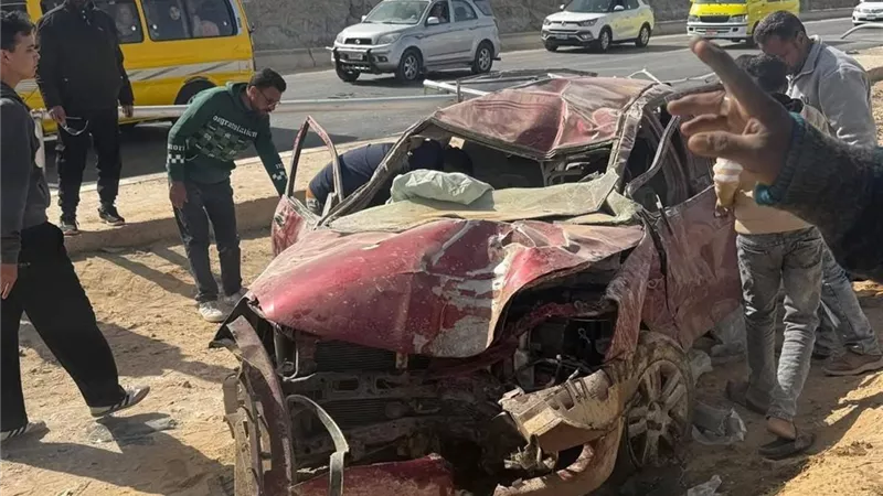 إصابة طبيبة أسنان في حادث تصادم سيارة ملاكي بالمنيا الجديدة