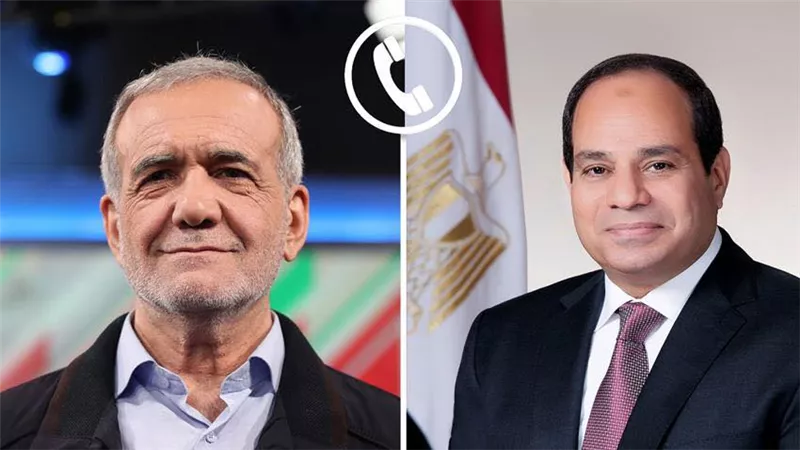 الرئيس السيسي يبحث مع نظيره الإيراني تطورات الملف النووي ويؤكد رفض التصعيد
