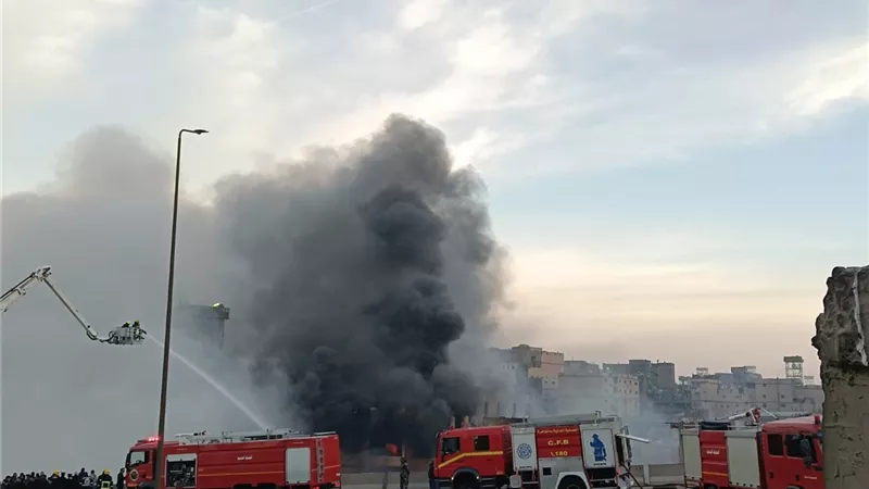 النيابة تجري معاينة تصويرية لموقع حريق الزرايب بمنشية ناصر 