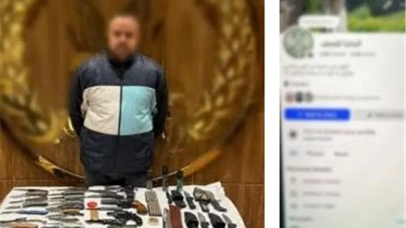 سقوط مقاول يدير صفحة للترويج لبيع الأسلحة البيضاء ومحدثات الصوت بالشرابية