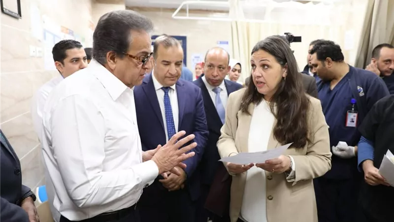 وزير الصحة يتفقد النموذج المرجعي الأول لرعاية السكتة الدماغية الشاملة بمستشفى القناطر الخيرية