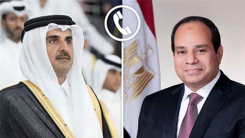 الرئيس السيسي يجري مباحثات مع الشيخ تميم حول مستجدات الأوضاع في المنطقة