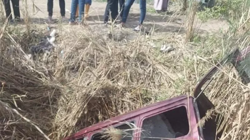 إصابة 6 أشخاص إثر انقلاب سيارتين داخل ترعة بالطريق الزراعي في البحيرة
