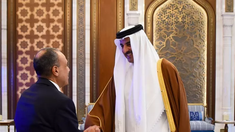 وزير الخارجية ينقل رسالة دعم كامل وتضامن مصر التام إلى لأمير دولة قطر ويبحث سبل خفض التصعيد الإقليمي
