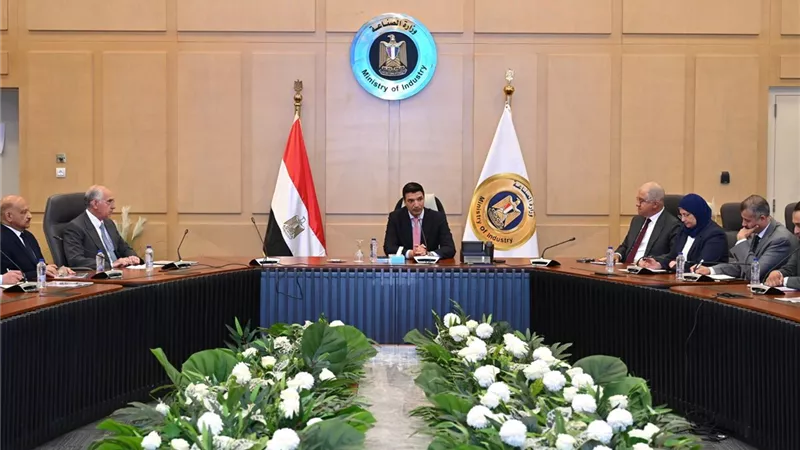 وزير الصناعة يبحث سبل تذليل التحديات التي تواجه المحاجر لمضاعفة صادرات الرخام والجرانيت