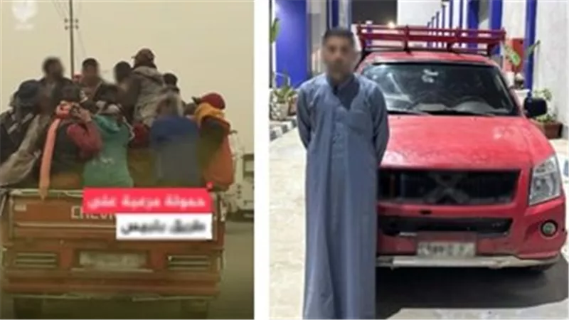 جلسوا بالصندوق الخلفي.. ضبط سائق ربع نقل عرّض حياة المواطنين للخطر بالشرقية