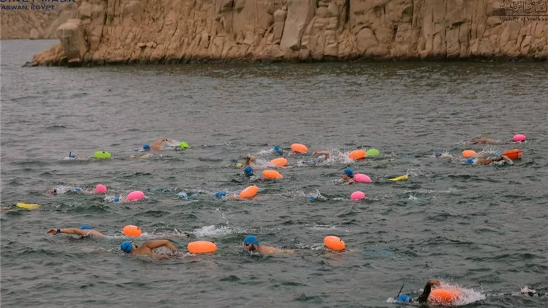 وزارة الشباب والرياضة: أسوان تشهد ختام بطولة aqua man للسباحة أمام معبد فيله