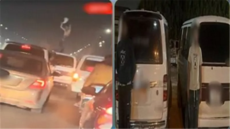 ضبط سائقي ميكروباص لاستعراضهما ورقص أحدهما عاري الجسد بالجيزة