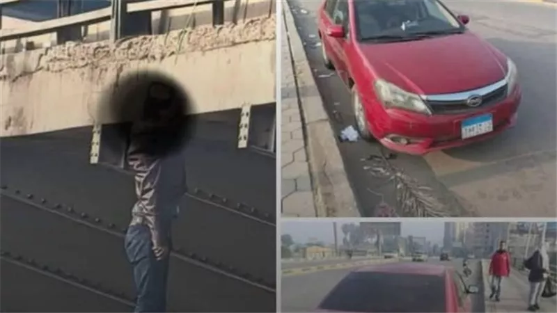 بالصور.. جثة معلقة أعلى كوبري المظلات تثير الذعر بين الأهالي في القليوبية