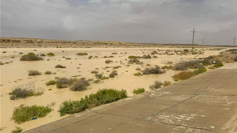 وزير الري يتابع موقف السيول التي تعرضت لها محافظة شمال سيناء اليوم 