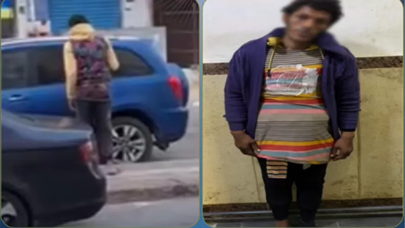 ضبط شخص حطم سيارة بقطعة حديدية في مطروح