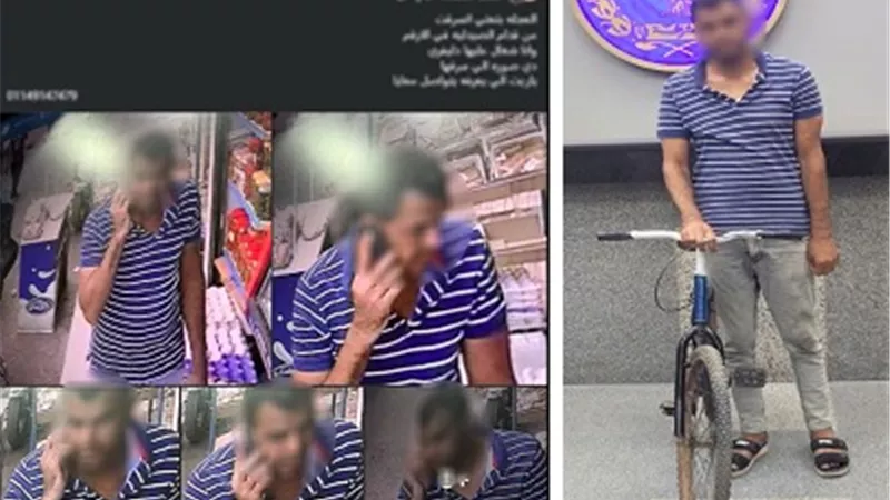 رصدته كاميرات المراقبة.. أمن سوهاج يضبط سارق دراجة هوائية من أمام صيدلية
