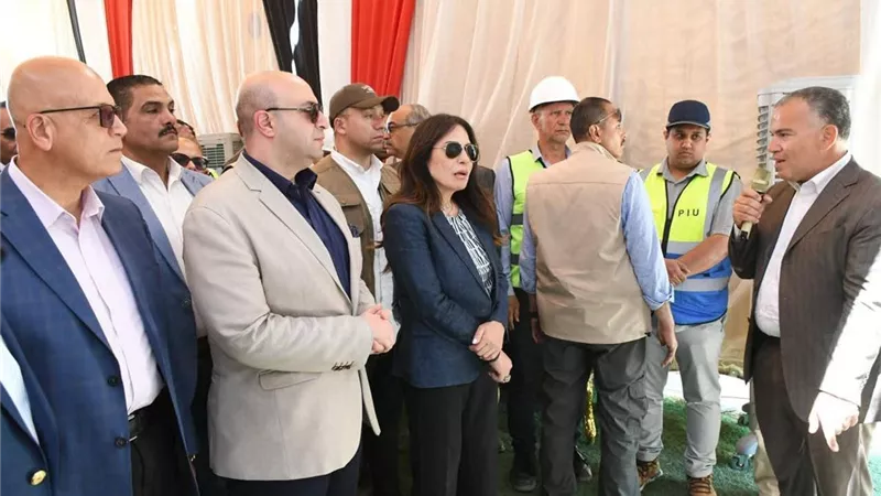 وزيرة الإسكان ومحافظ الفيوم يتفقدان محطة معالجة صرف أبو شنب بمركز أبشواي