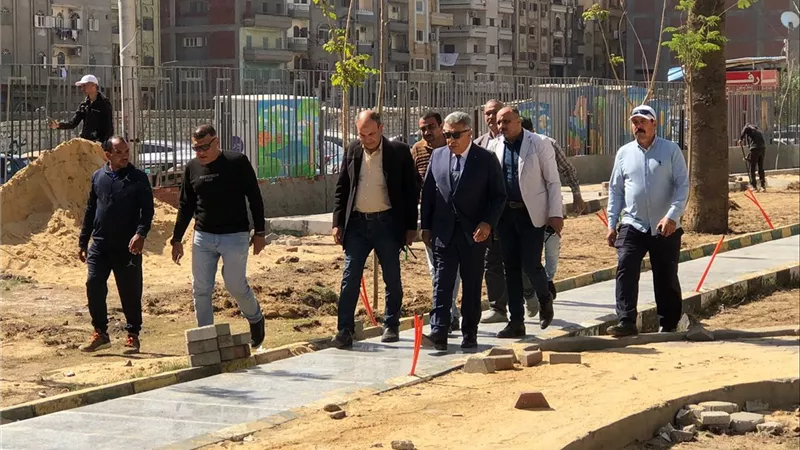 محافظ الدقهلية يتابع أعمال إنشاء حديقة 