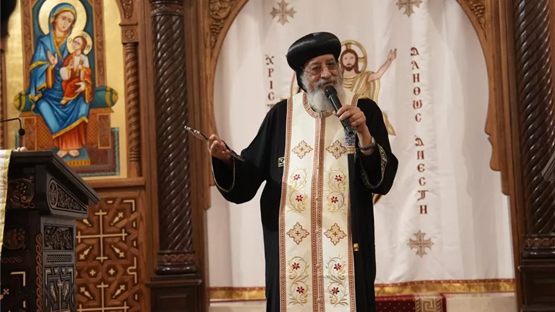 البابا تواضروس الثاني يصلي عشية عيد القديس مارمرقس بڤينيسيا