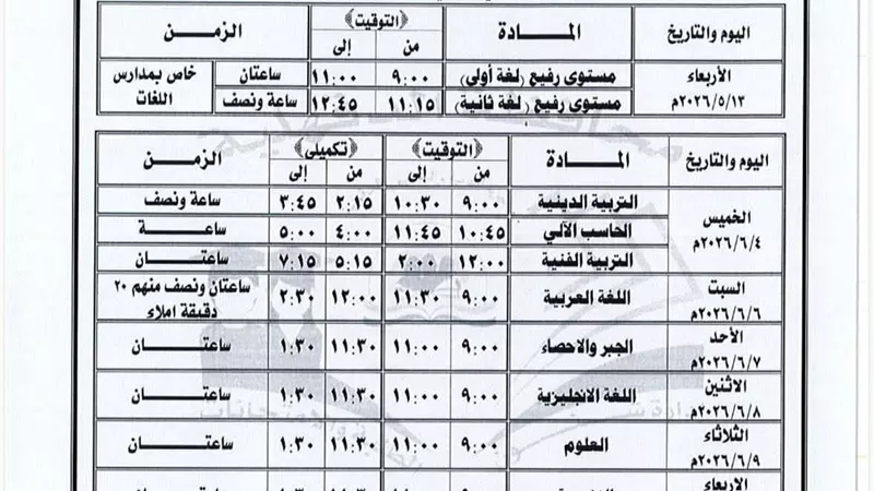 طوارئ في الدقهلية.. إعلان الجاهزية القصوى لانطلاق امتحانات الشهادة الإعدادية