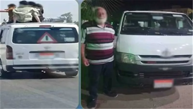 ابتهاجًا بحفل زفاف.. ضبط سائق سمح لركاب بالجلوس أعلى ميكروباص بالدقهلية